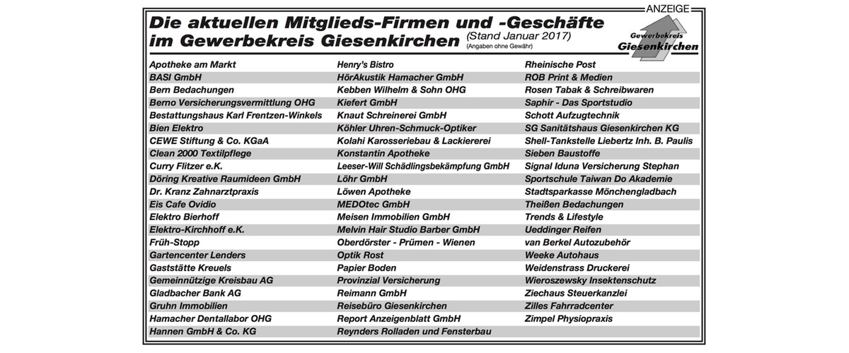 Mitgliederliste 2017